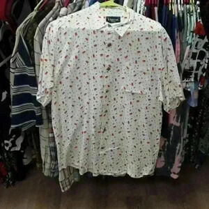 Visitor premium short sleeve button down shirt